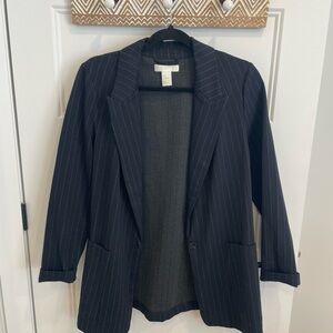 H&M Black Pinstripe Blazer